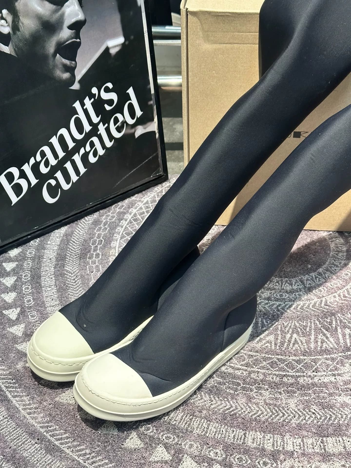 Ботинки Rick Owens goddess boots - высокие ботинки на толстой подошве