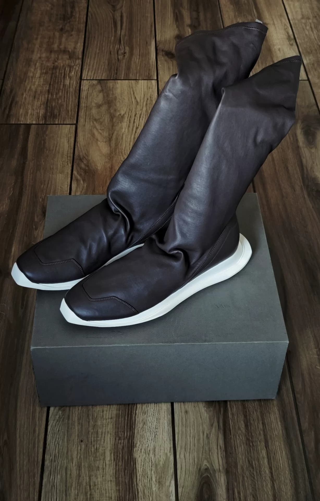 Мужские ботинки на танкетке Rick owens ro main line