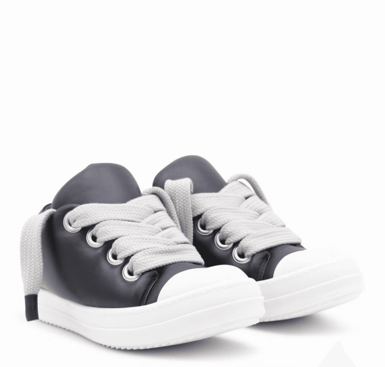 Женские черные кожаные ботинки на толстых шнурках Rick Owens 25ss ro main line