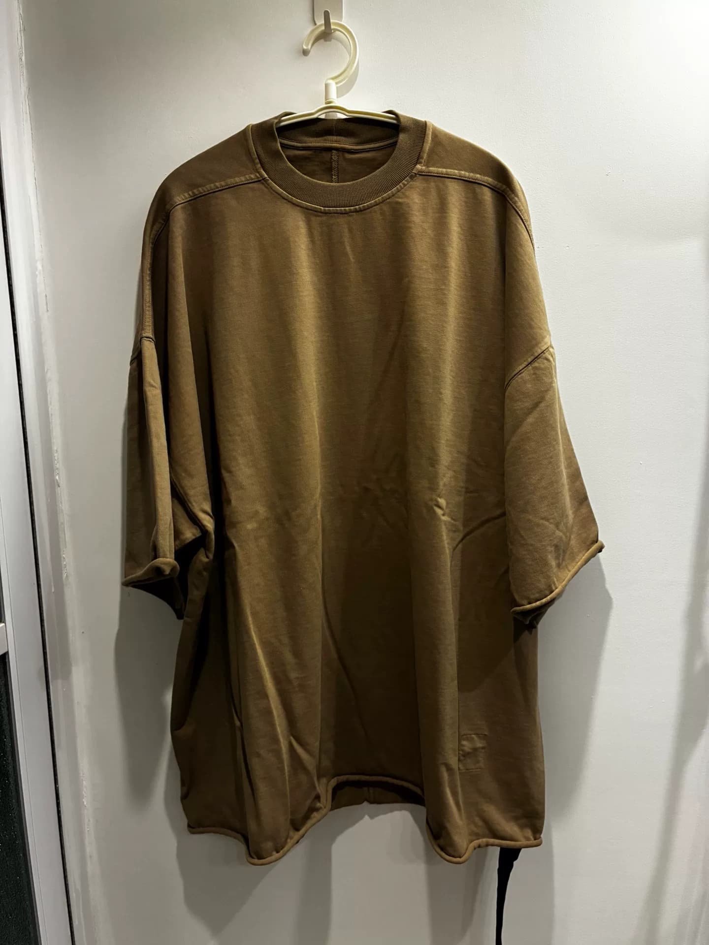 Футболка с короткими рукавами Rick Owens, размер L, светло-хаки, будут фотографии