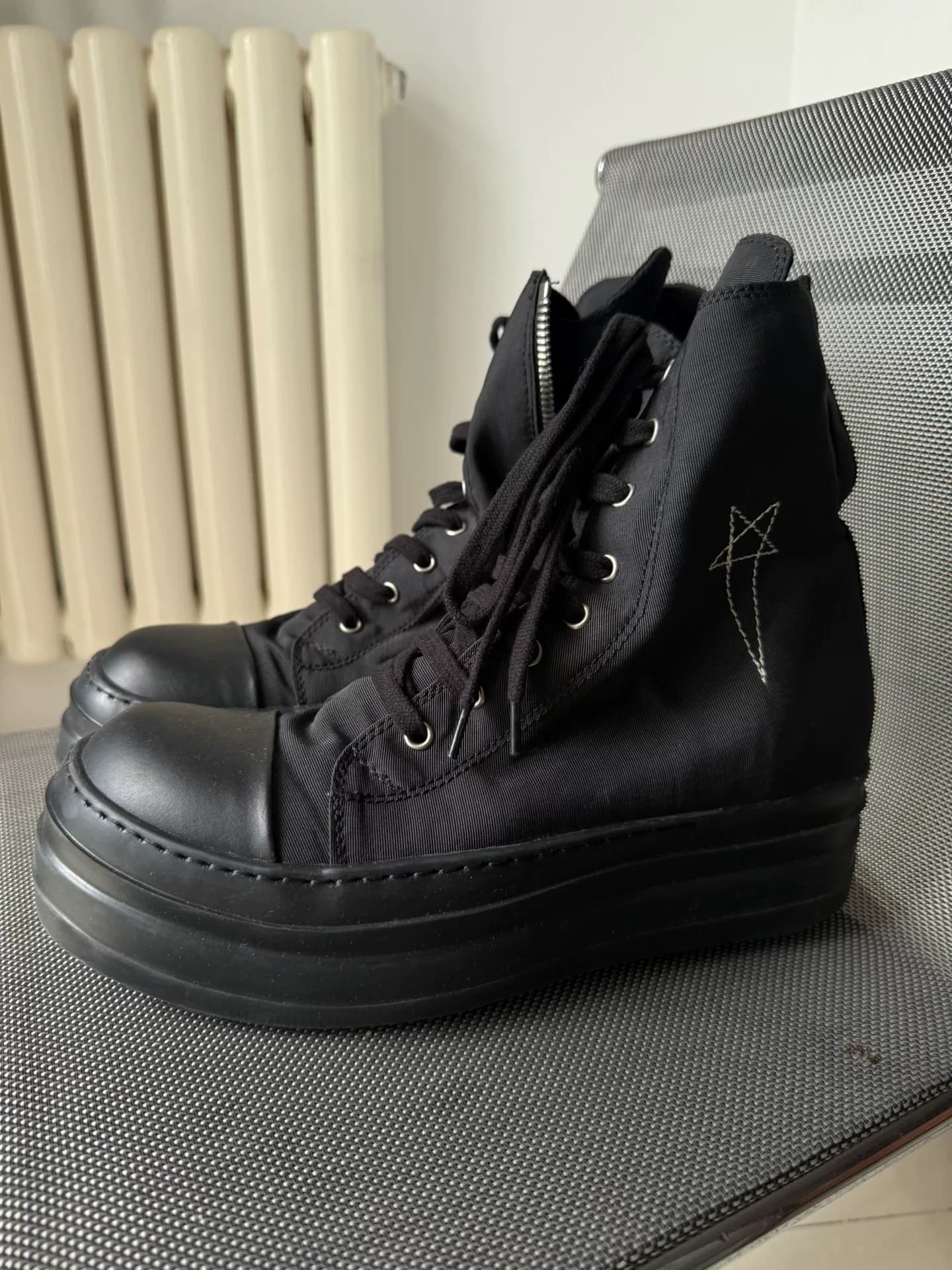 RICK OWENS Сатана черные туфли на высокой платформе с пятиконечной звездой