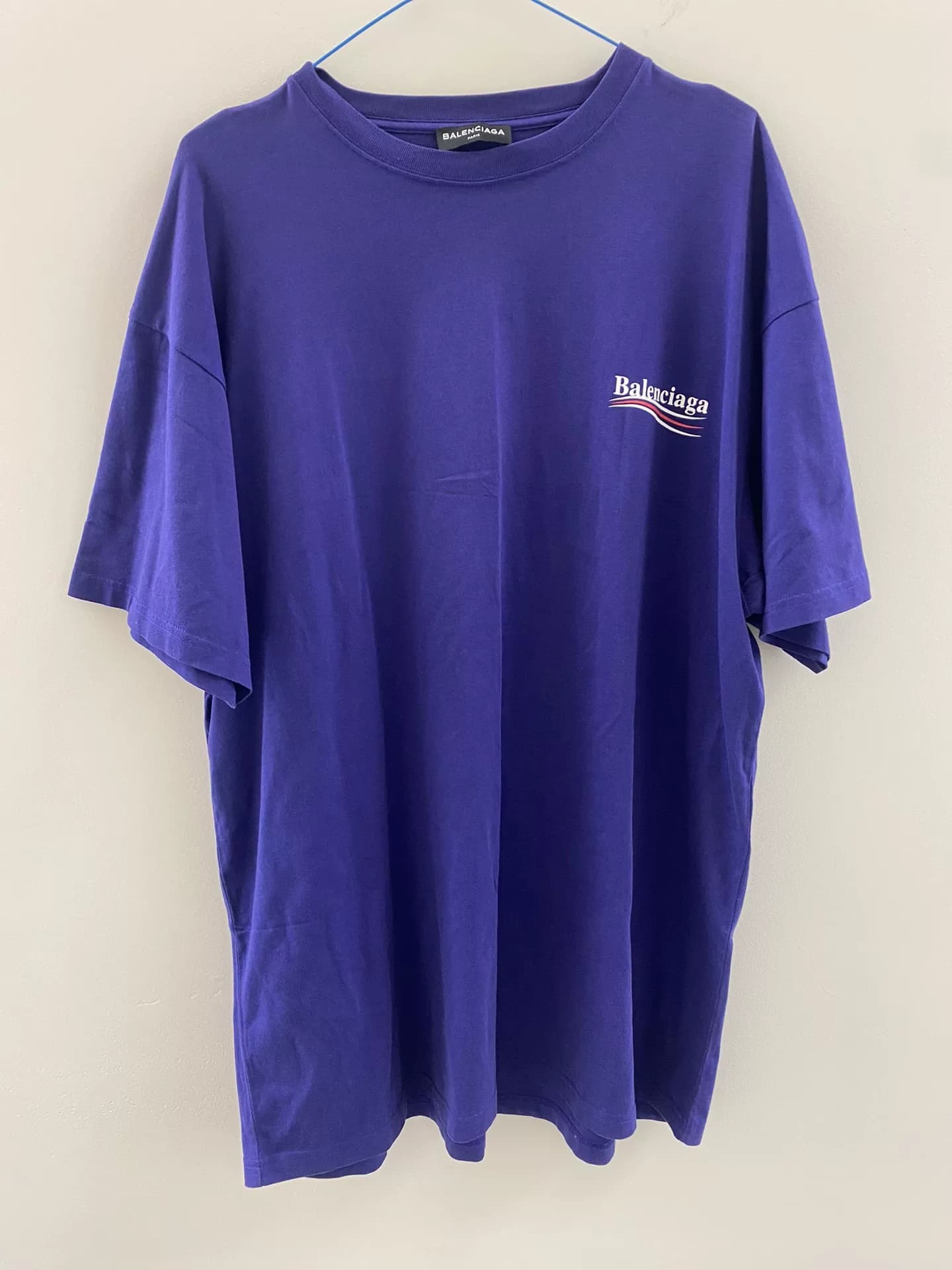 Футболка с короткими рукавами Balenciaga Balenciaga с фиолетовым принтом Cola, размер L