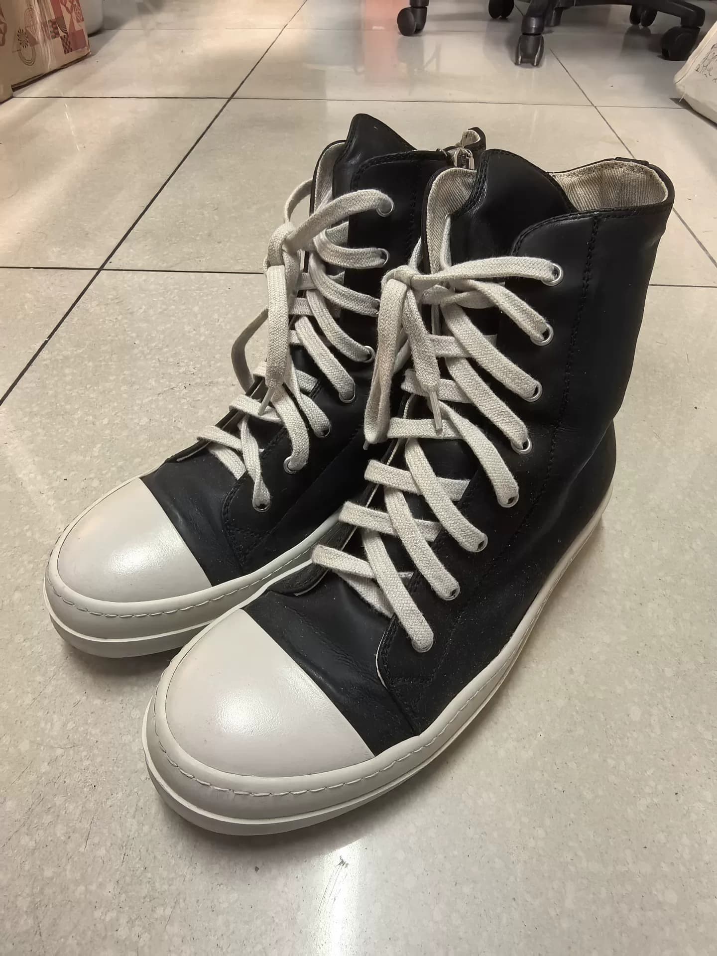 Rick owens drkshdw большие кеды Converse с высоким берцем, размер 41, черно-белые