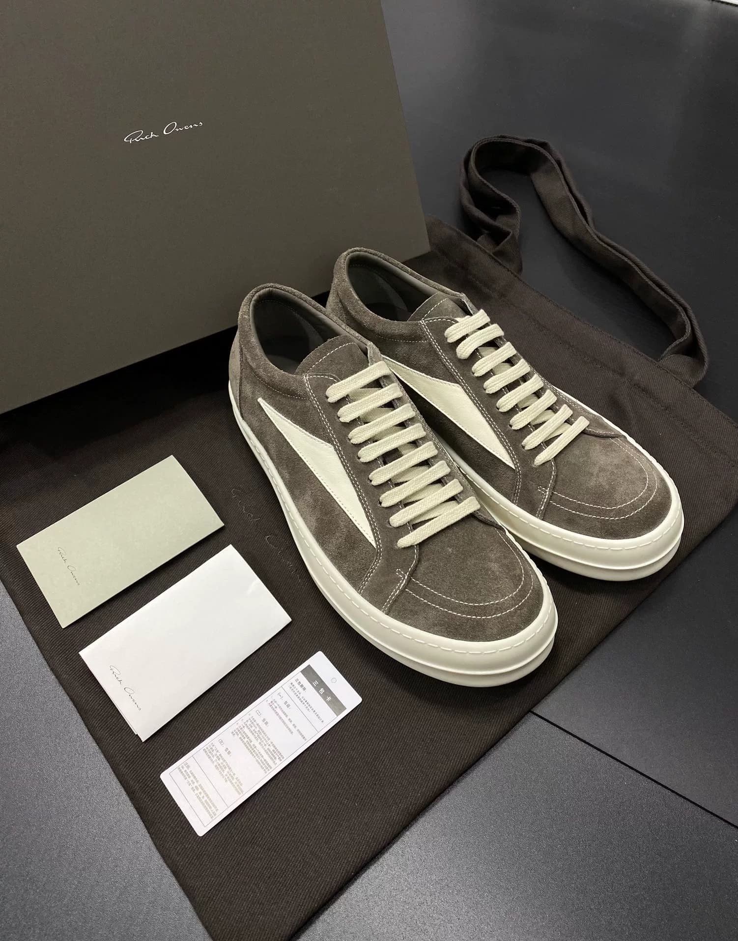 Кроссовки Independent RO Owens Rick Owens из замши коричневого цвета Мокко 2023