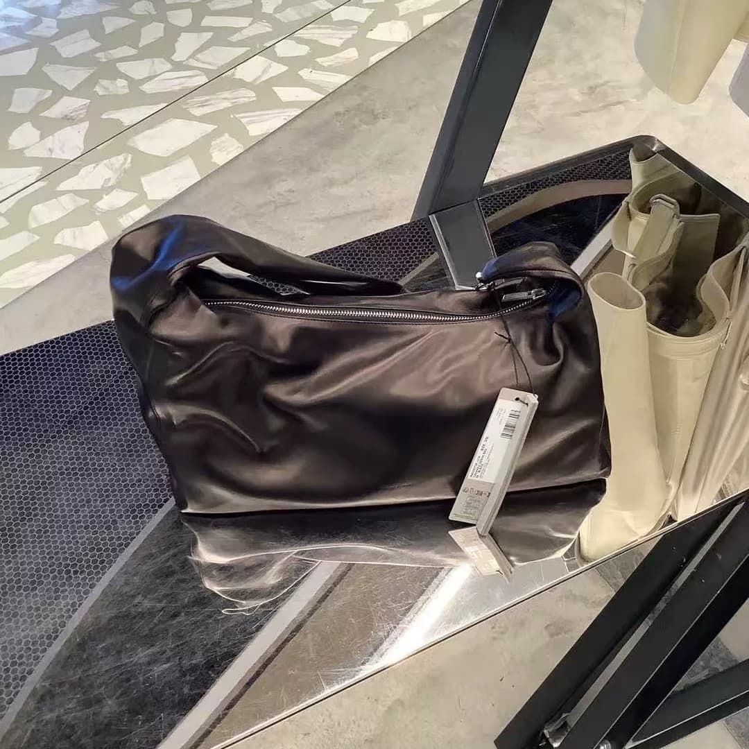 Rick Owens 25FW ro main line черная металлическая пряжка из овечьей кожи health