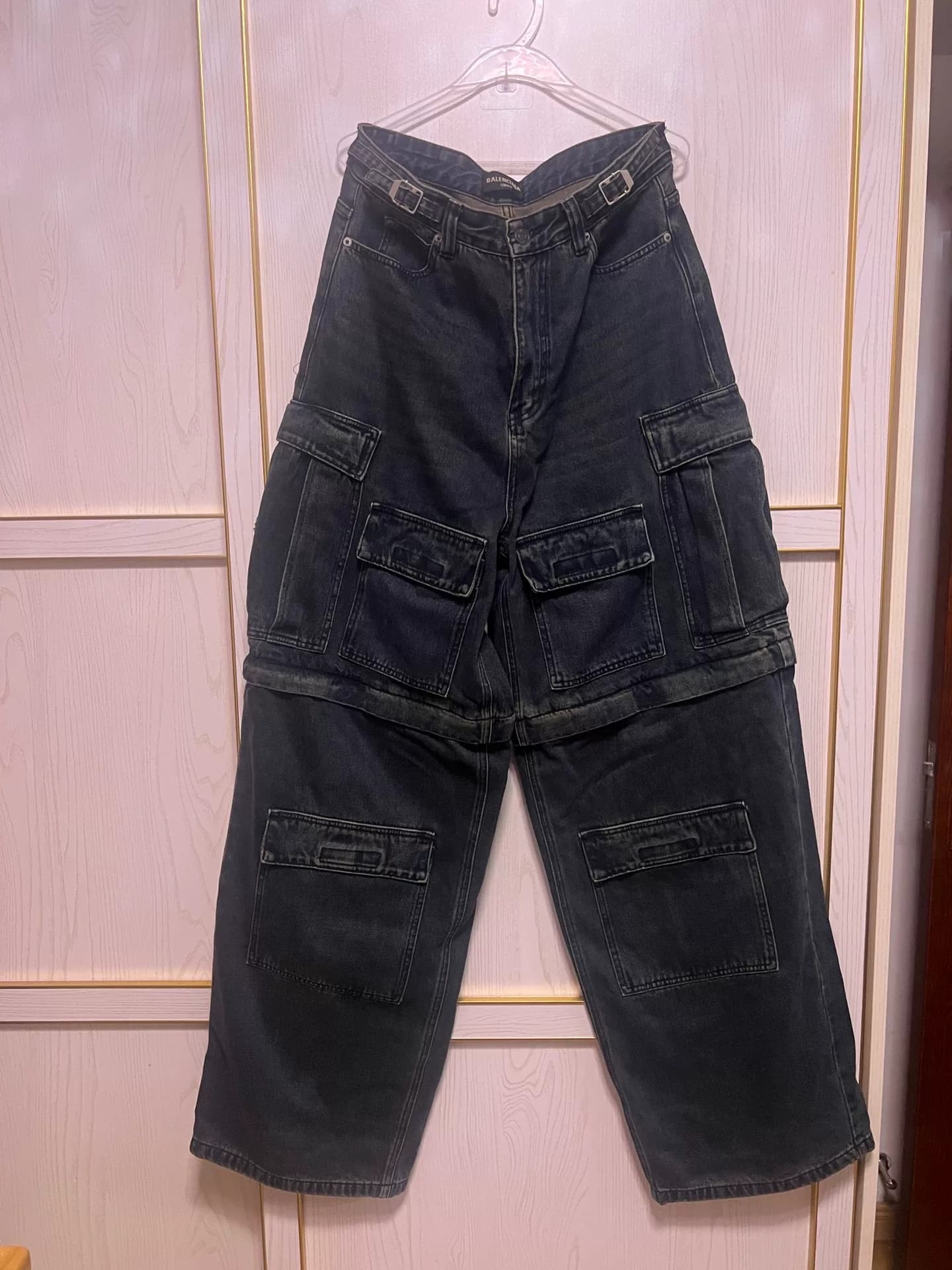 джинсовые брюки-карго blcg prefall из денима "два в одном"