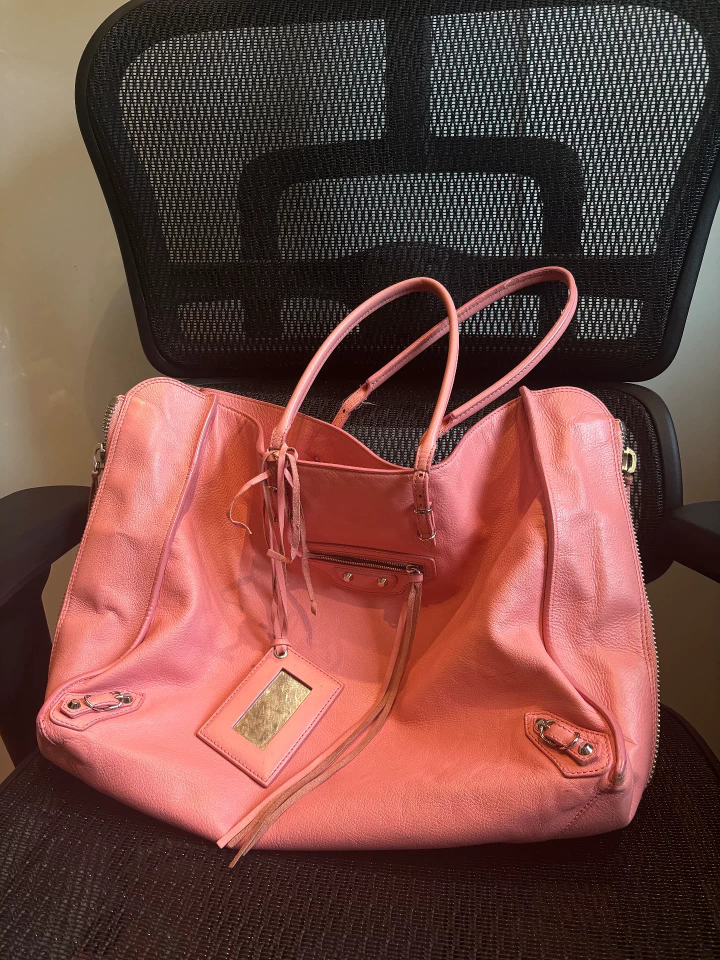 Мотоциклетная сумка Balenciaga Balenciaga розового цвета