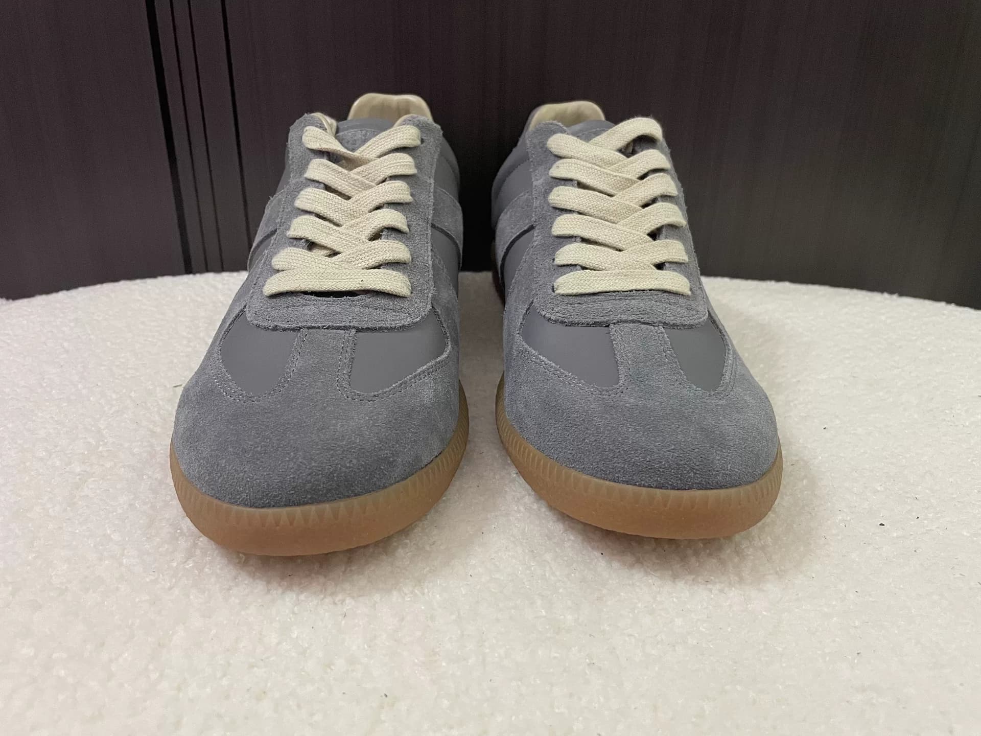Кроссовки Maison Margiela MM6 Margiela, серая лоскутная кожа