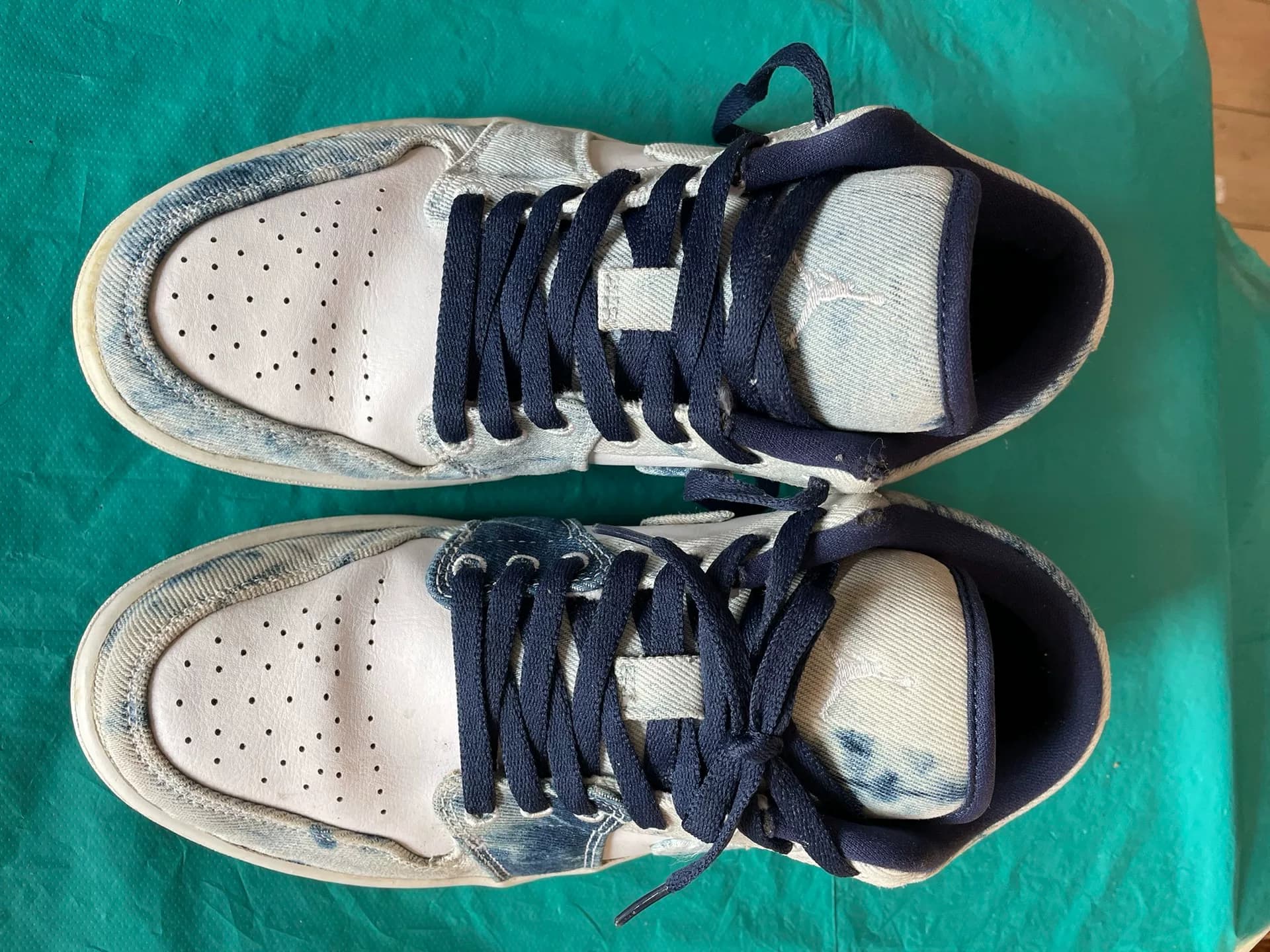 Размер 42 Мужская обувь Nike Air Jordan1 из джинсовой ткани с низкой талией AJ1 cow