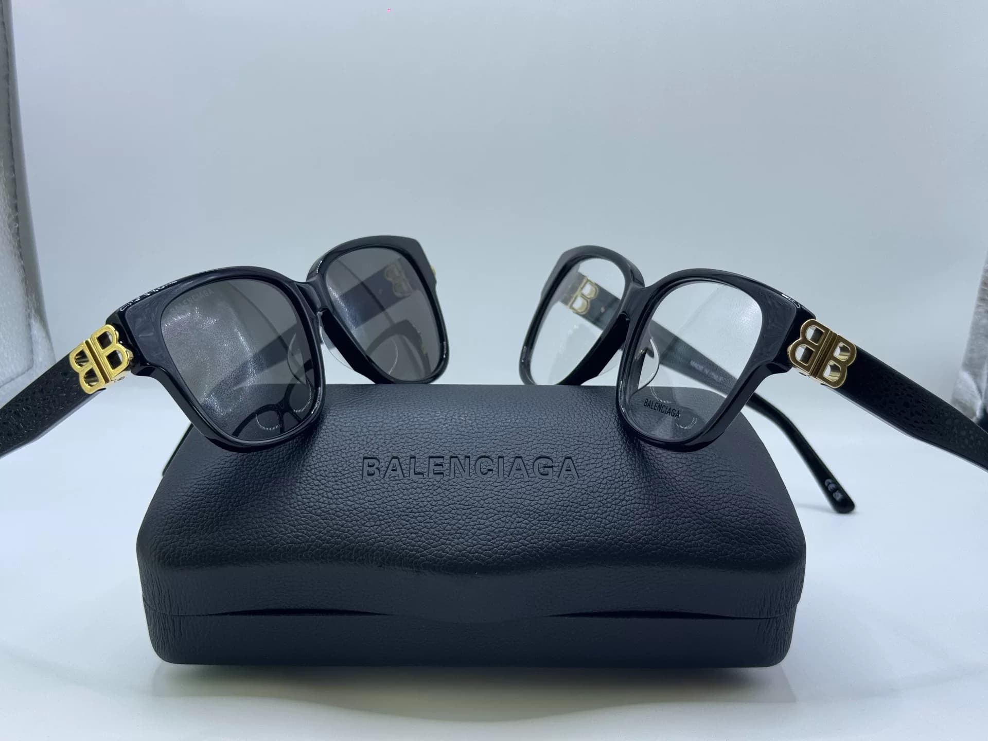 Плоское зеркало/солнцезащитные очки Balenciaga BB0104 - Отличное качество, совершенно новая высококачественная версия!черное