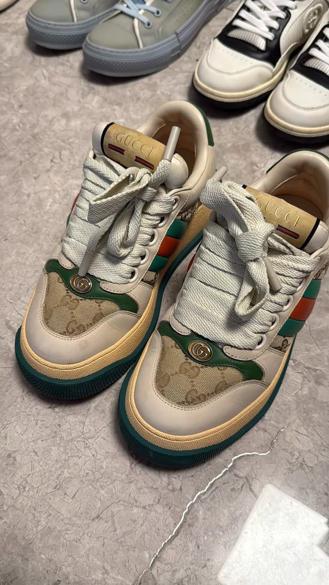 Туфли на платформе Gucci из натуральной кожи 40-го размера