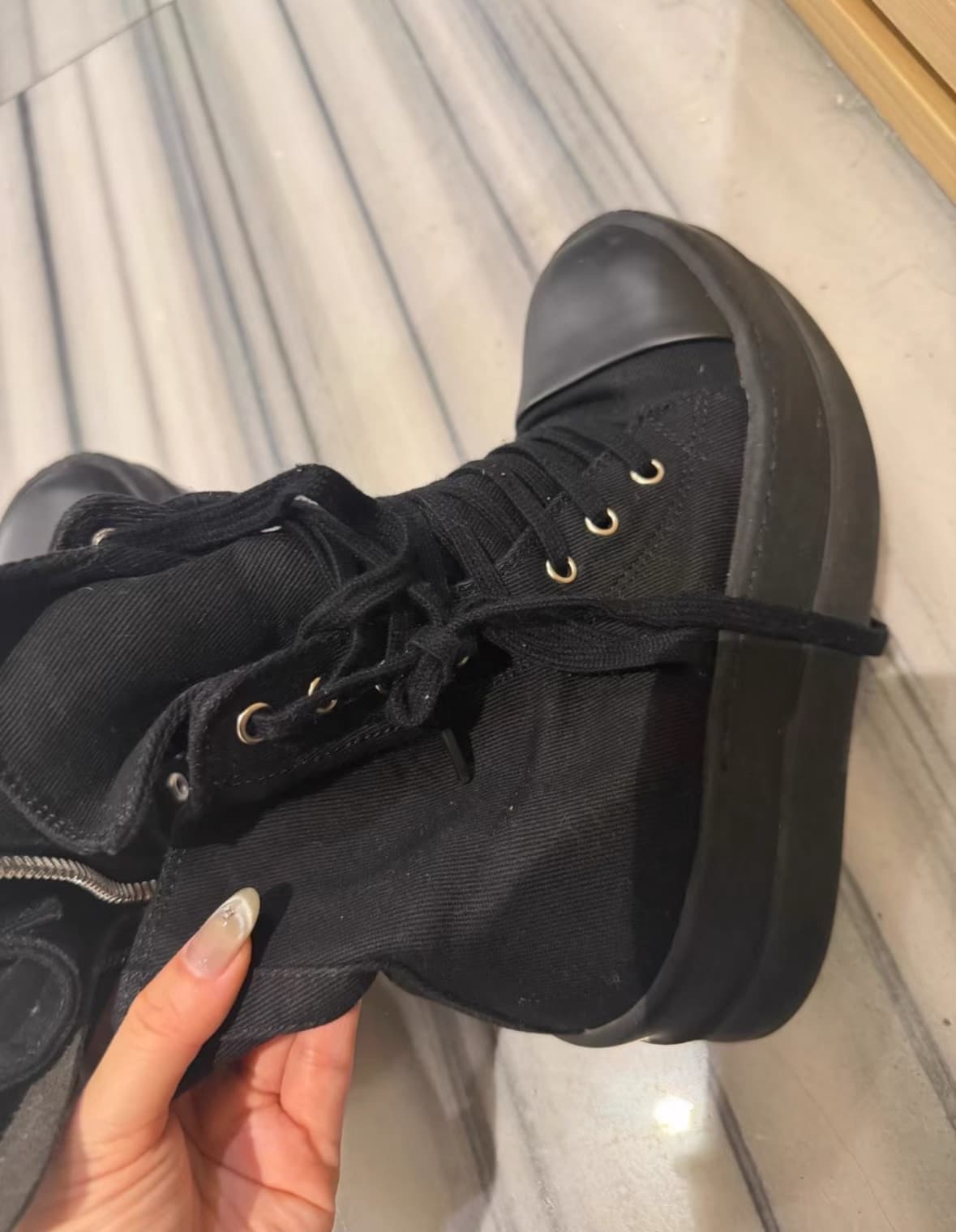 RICK OWENS черный размер 36 (на один размер больше размера 37)