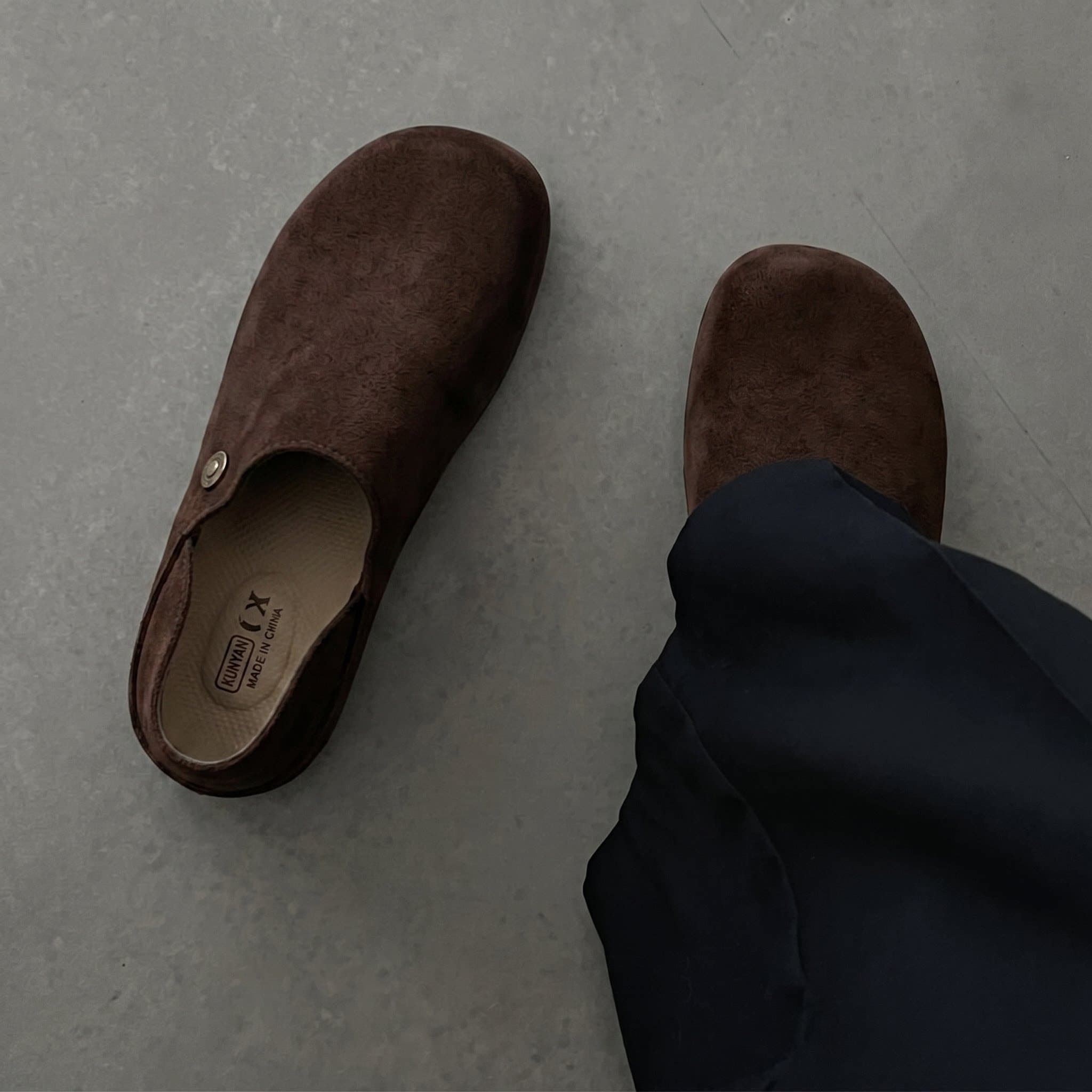 Обувь Birkenstocks в стиле Old money, коллекция 2026 года, осенняя верхняя одежда в новом стиле, мужская обувь Baotou Muller на мягкой подошве, полуб…