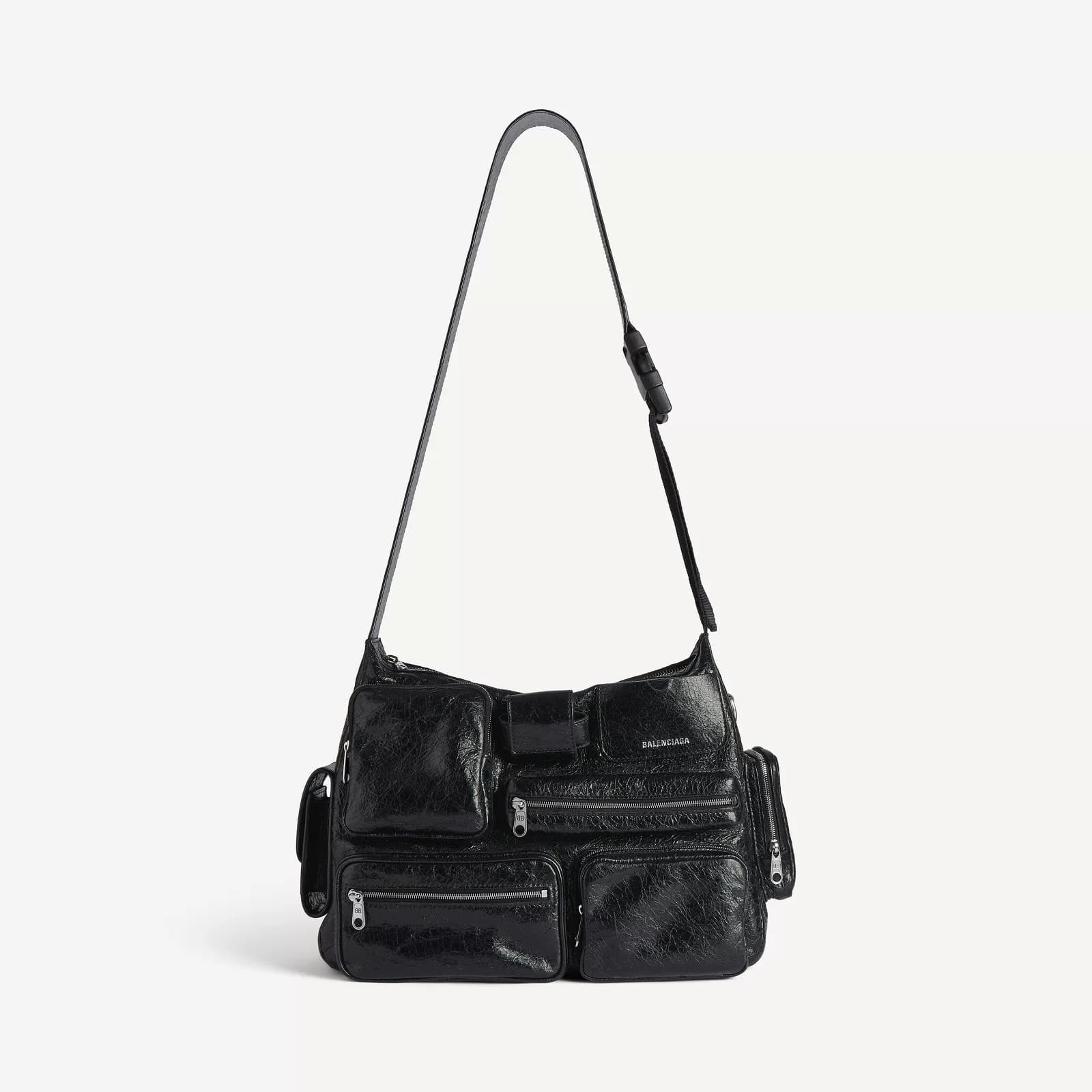 Balenciaga СУПЕРБОЛЬШАЯ сумка-мессенджер Balenciaga, летняя новинка 2024 года, черная сумка через плечо из смешанного материала