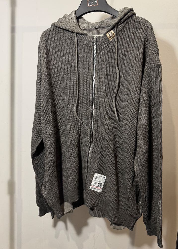 Maison Mihara Yasuhiro zip hoodie grey