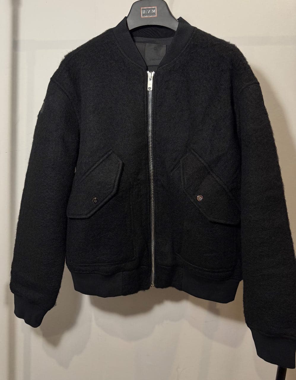 Givenchy black logo bomber